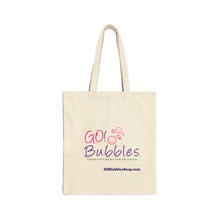 Load image into Gallery viewer, Cotton Canvas Tote Bag GO! Bubbles