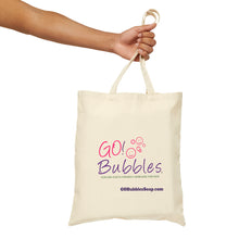 Load image into Gallery viewer, Cotton Canvas Tote Bag GO! Bubbles