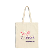 Load image into Gallery viewer, Cotton Canvas Tote Bag GO! Bubbles
