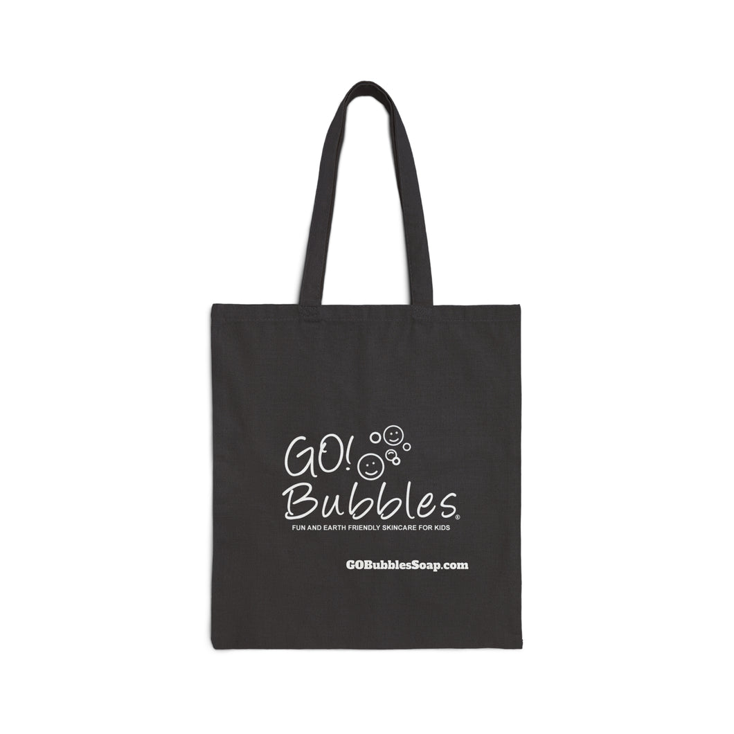 Cotton Canvas Tote Bag GO! Bubbles